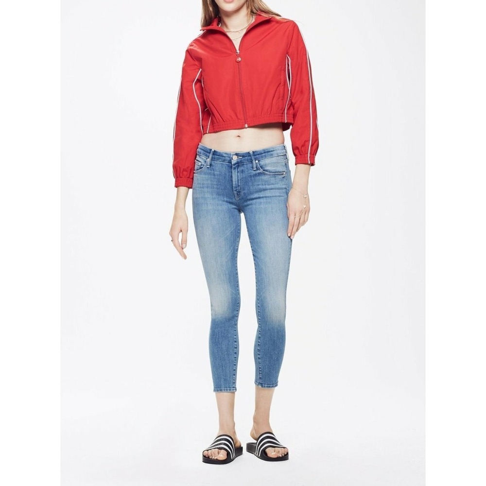 MOTHER The Looker Crop Skinny Jeans Well Played Mid-Rise Stretch Denim - Size 27